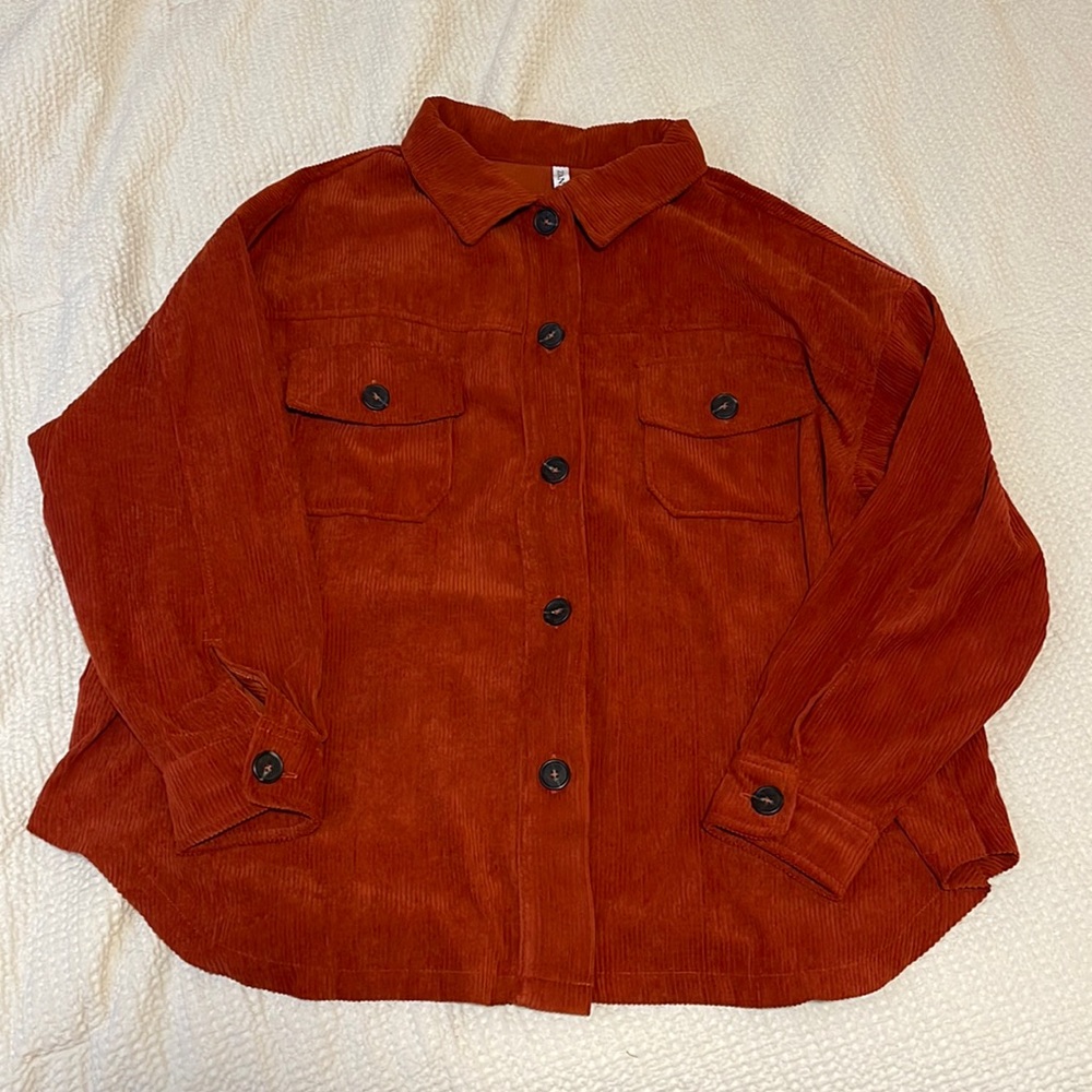 NWOT Zenana corduroy Rust Shacket✨